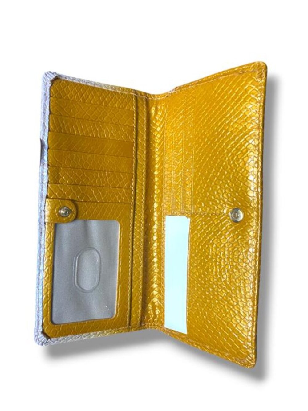 NWOT - BRAHMIN Ady Wallet Canary Por do Sol LEATHER - Picture 3 of 4